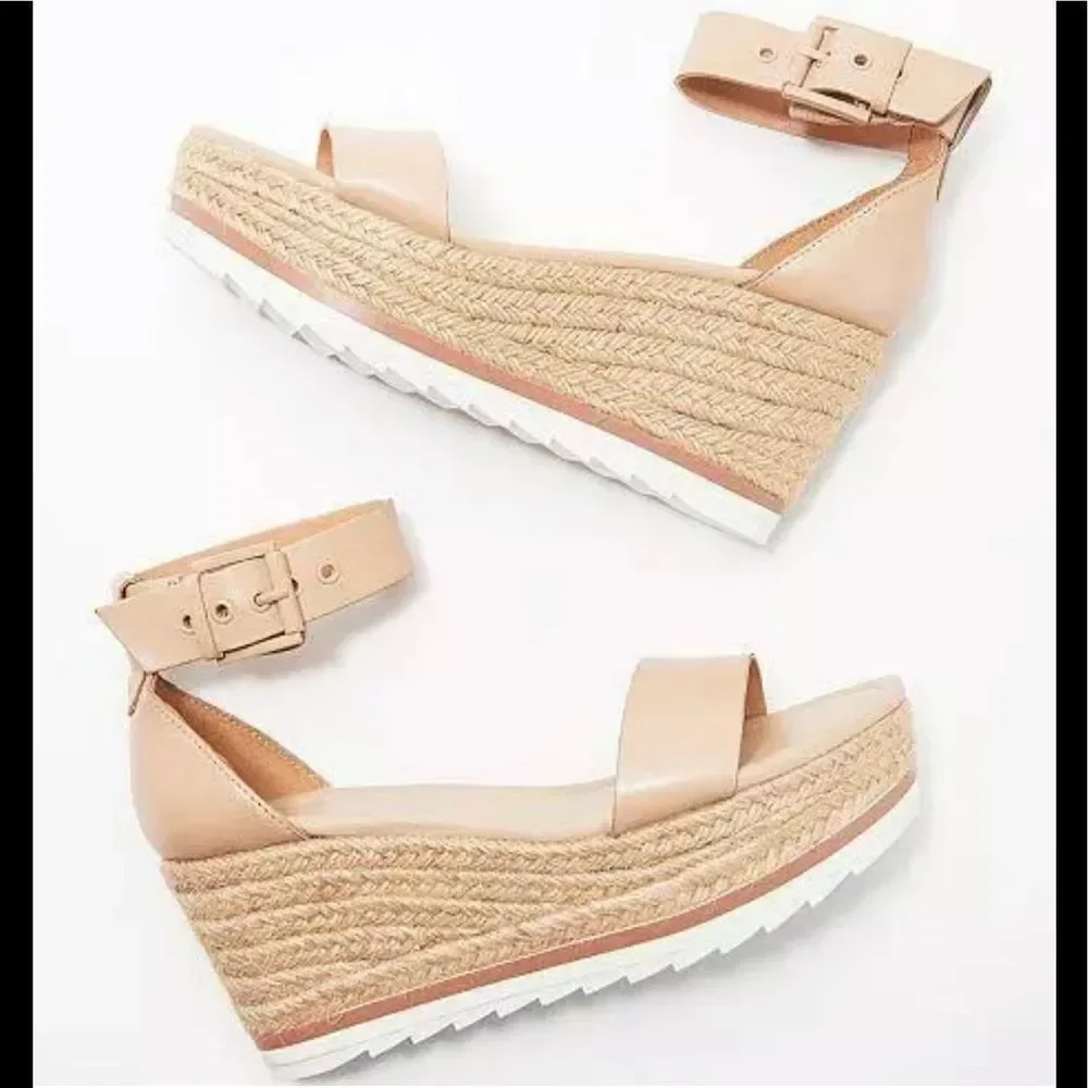 Marc Fisher Zako Leather Espadrille Sandals